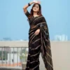 এক্সক্লুসিভ ওয়েটলেস জর্জেট এমব্রয়ডারি করা পার্টি শাড়ি