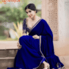 ট্রেডিশনাল লেইস ওয়ার্ক জর্জেট পার্টি শাড়ি